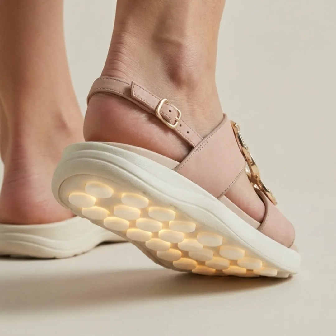 Piede con SÒMA Sense — capsule sensoriali visibili